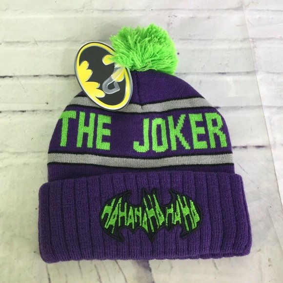 Bioworld Other - DC Comics The Joker Batman Logo Knit Beanie Hat